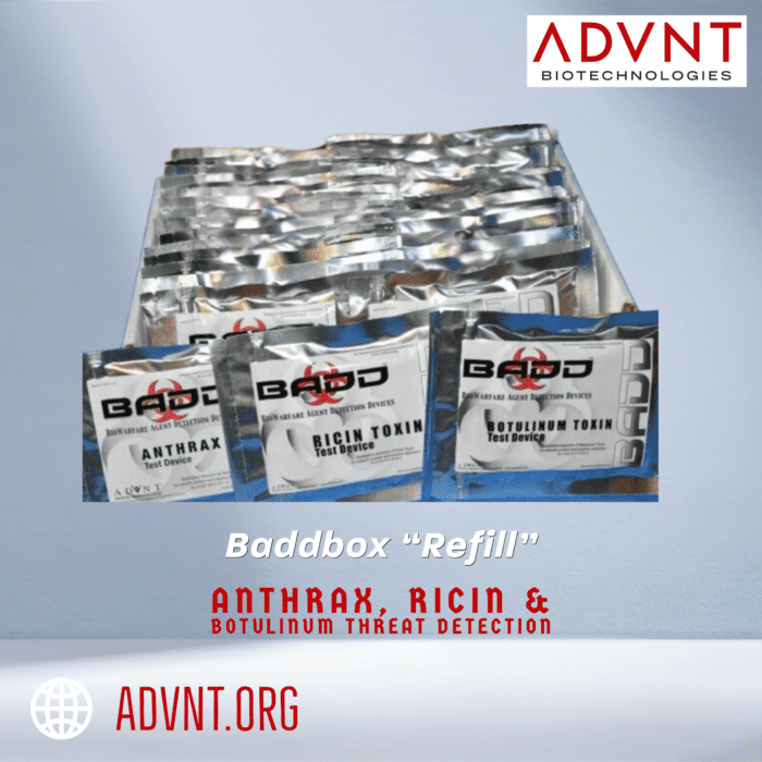 Baddbox "Refill" Anthrax, Ricin & Botulinum Threat Detection 30/bx - Image 2