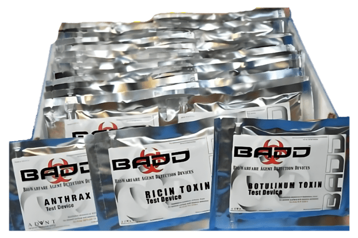 Baddbox "Refill" Anthrax, Ricin & Botulinum Threat Detection 30/bx